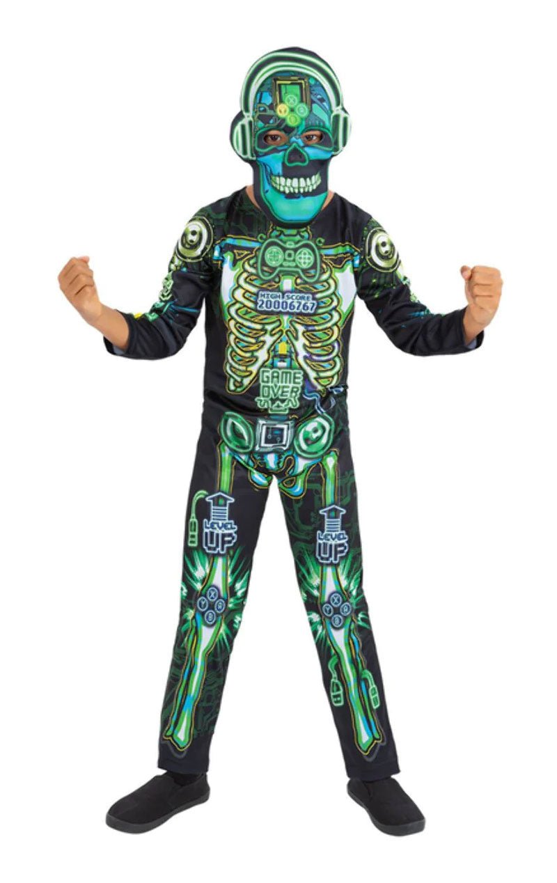 Kids Glow in the Dark Tech Skeleton Costume - Joke.co.uk