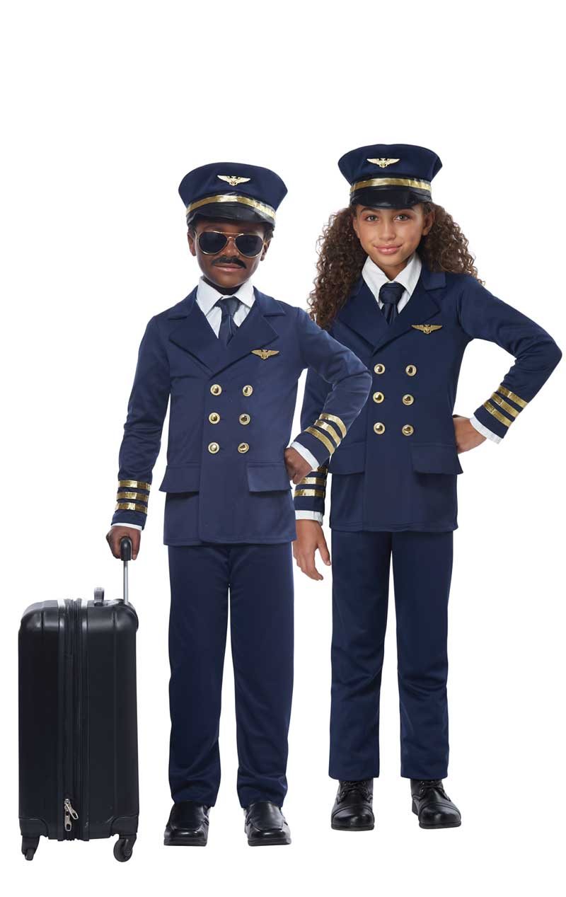 Kids Unisex Airplane Pilot Costume - Joke.co.uk