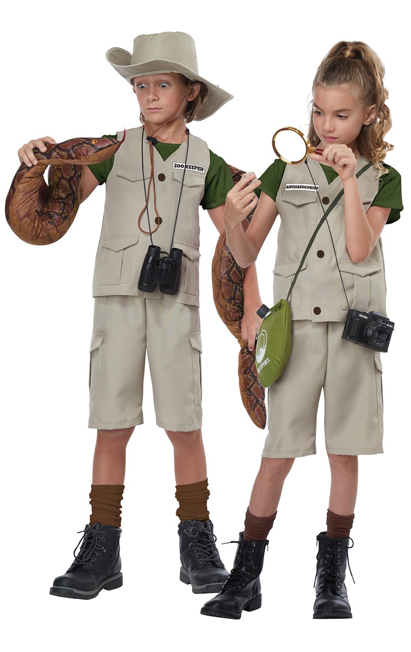 Kids Unisex Wild Life Expert Archaeologist Costume - Joke.co.uk