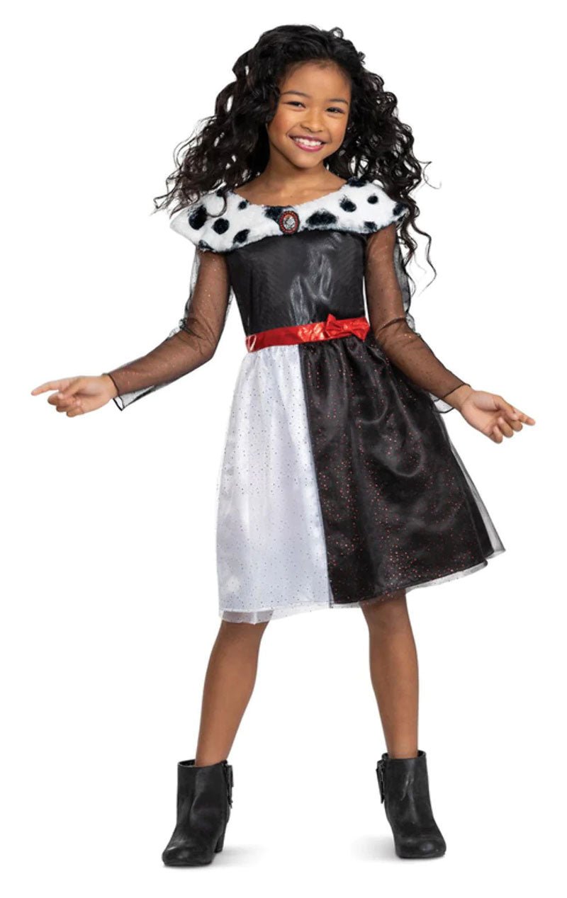 Kids Villains Cruella De Vil Classic Costume - Joke.co.uk