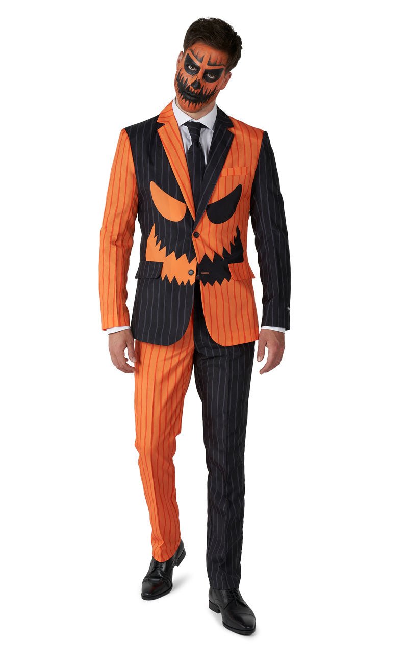 Mens Jack-O Pinstripe Halloween OppoSuit - Joke.co.uk