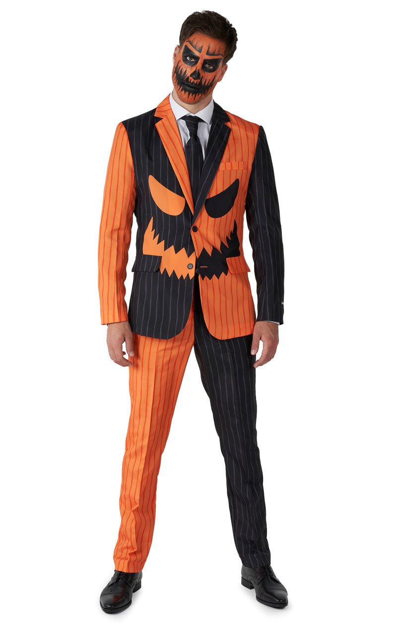 Mens Jack-O Pinstripe Halloween OppoSuit - Joke.co.uk