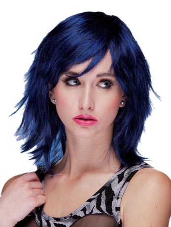 Midnight Blue Wig - Joke.co.uk
