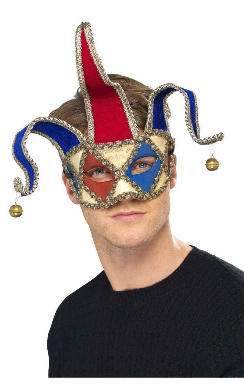 Venetian Musical Jester Eyefacepiece - Joke.co.uk