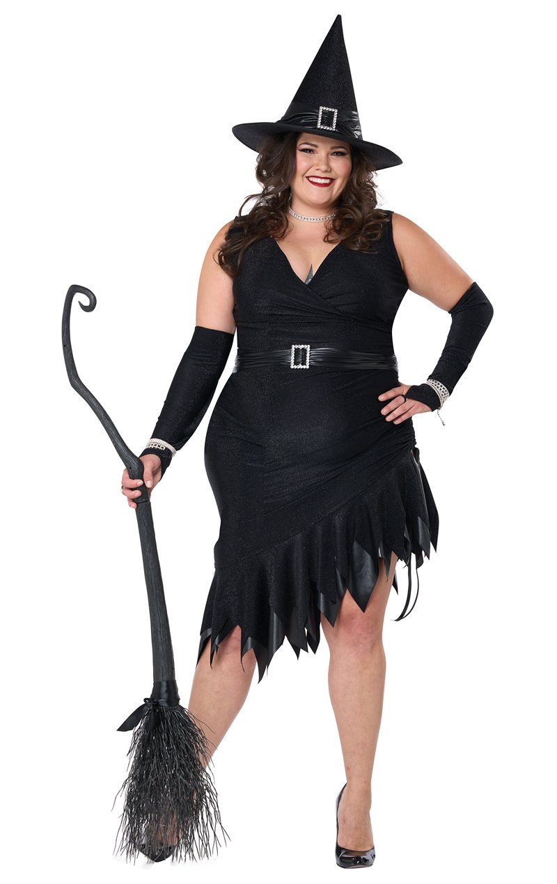 Womens Million Dollar Witch Plus Size Costume - Joke.co.uk