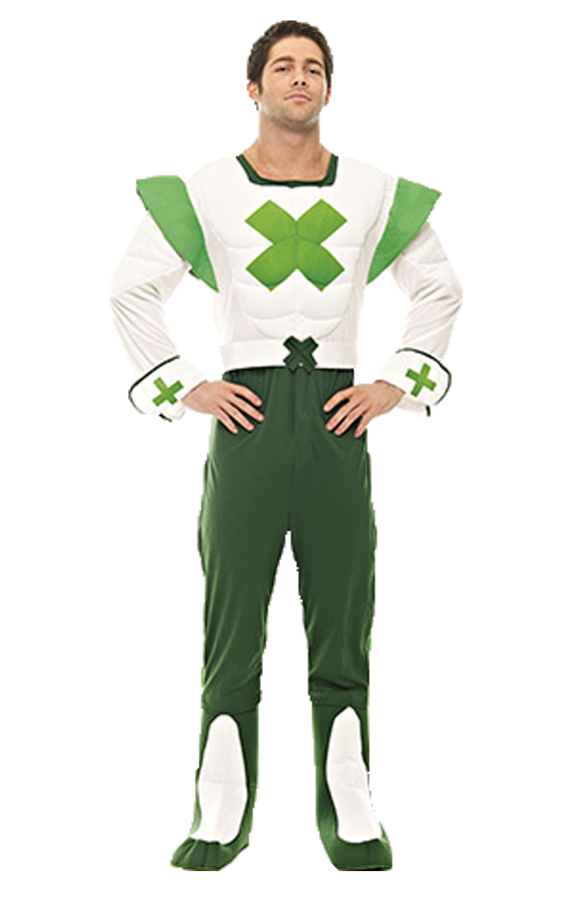 Adult Green Cross Code Man Costume