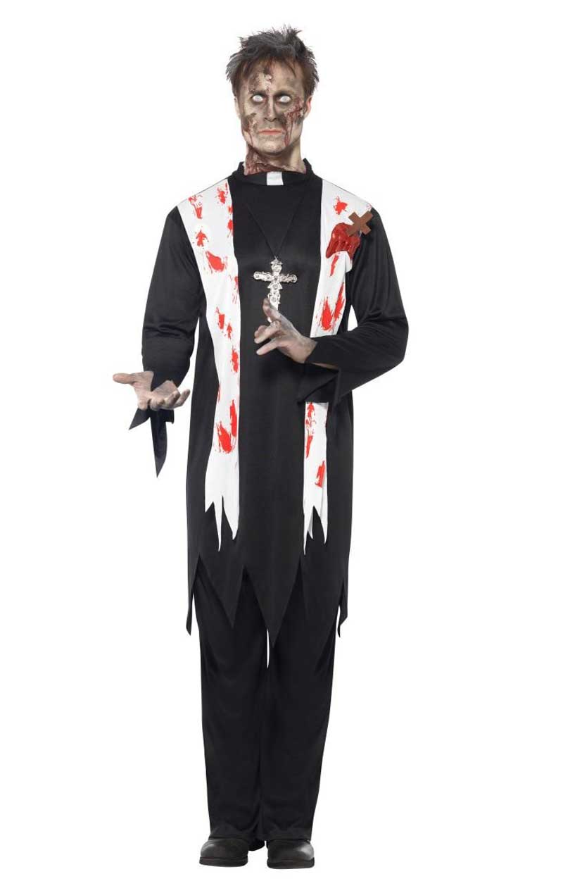 Mens Zombie Priest Costume