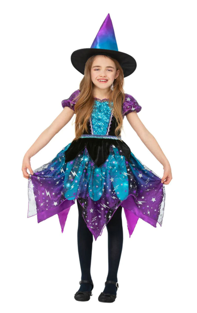 Kids Light Up Moon and Stars Witch Costume