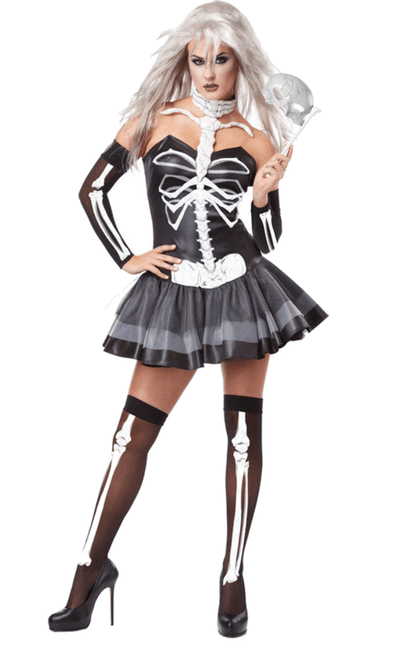 Womens Skeleton Masquerade Costume