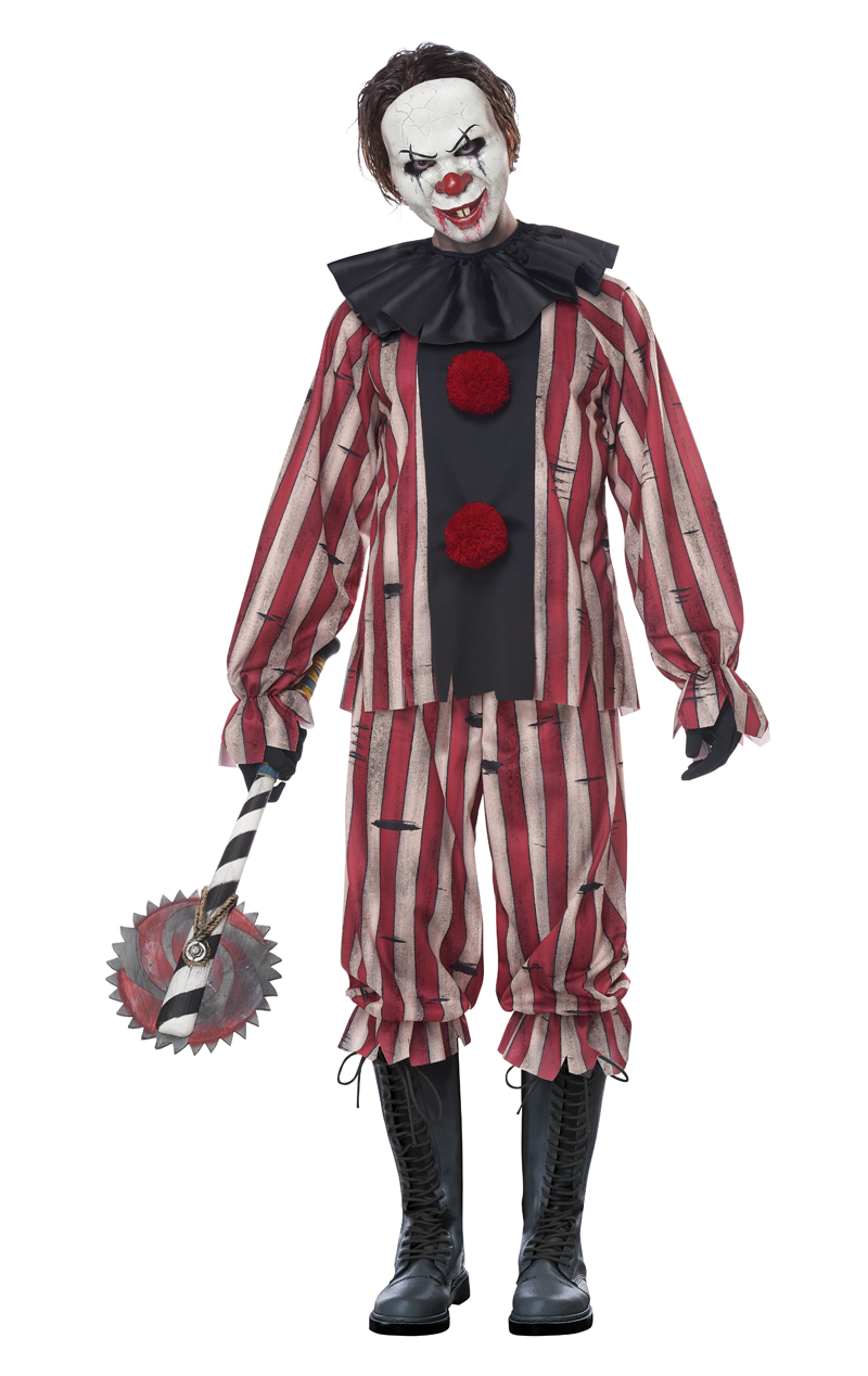 Mens Nightmare Clown Halloween Costume