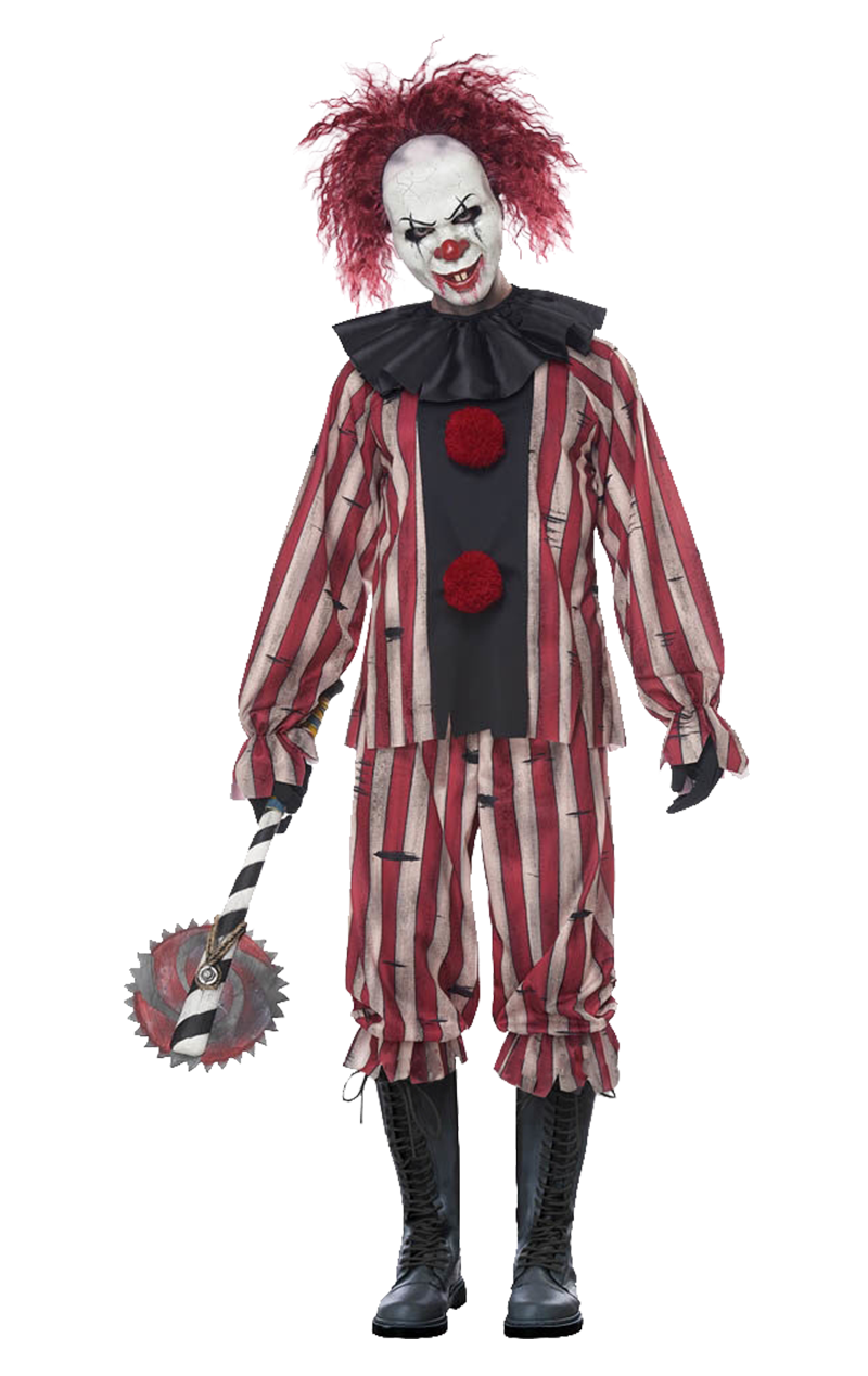Mens Nightmare Clown Halloween Costume