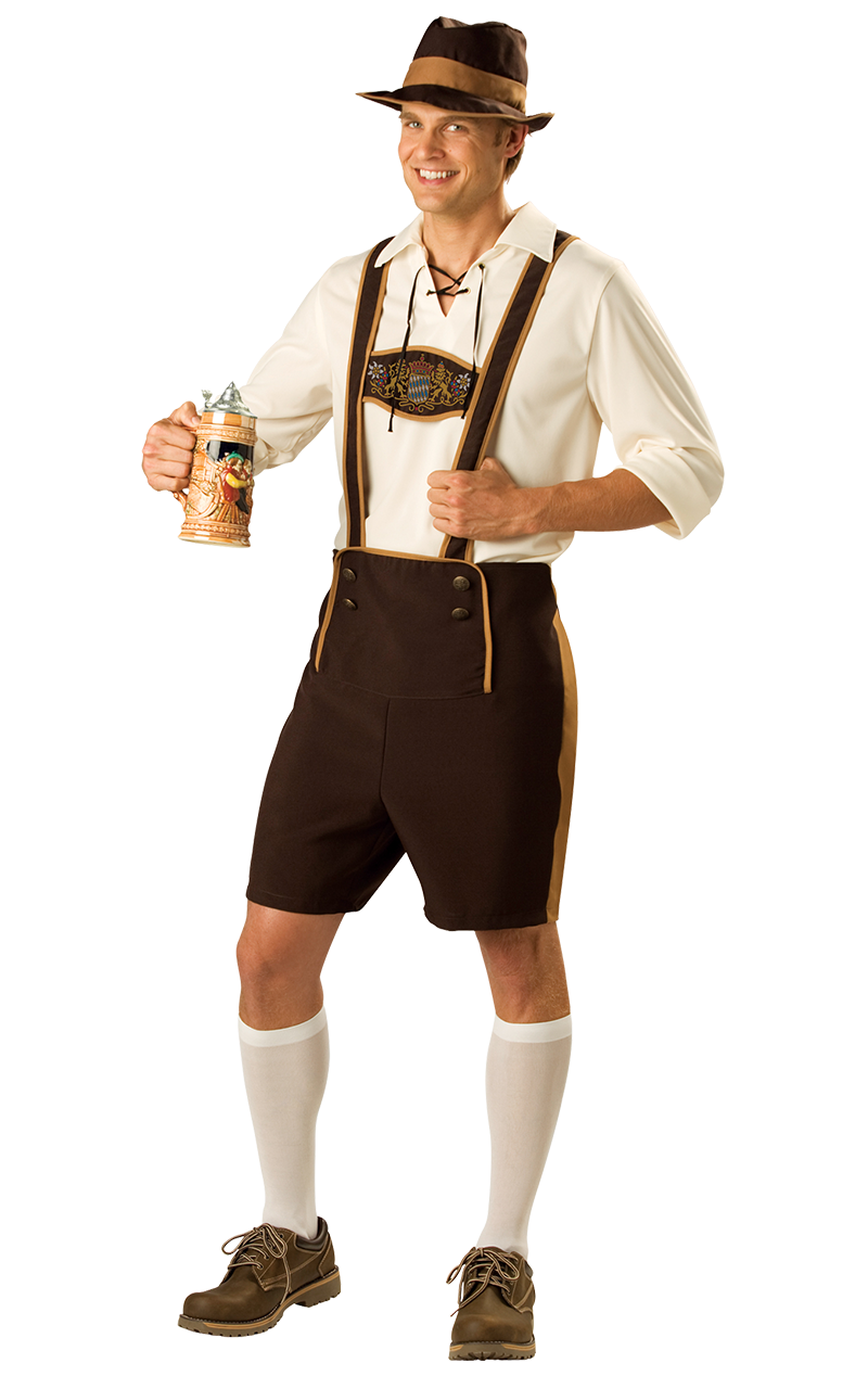 Mens Bavarian Lederhosen Oktoberfest Costume