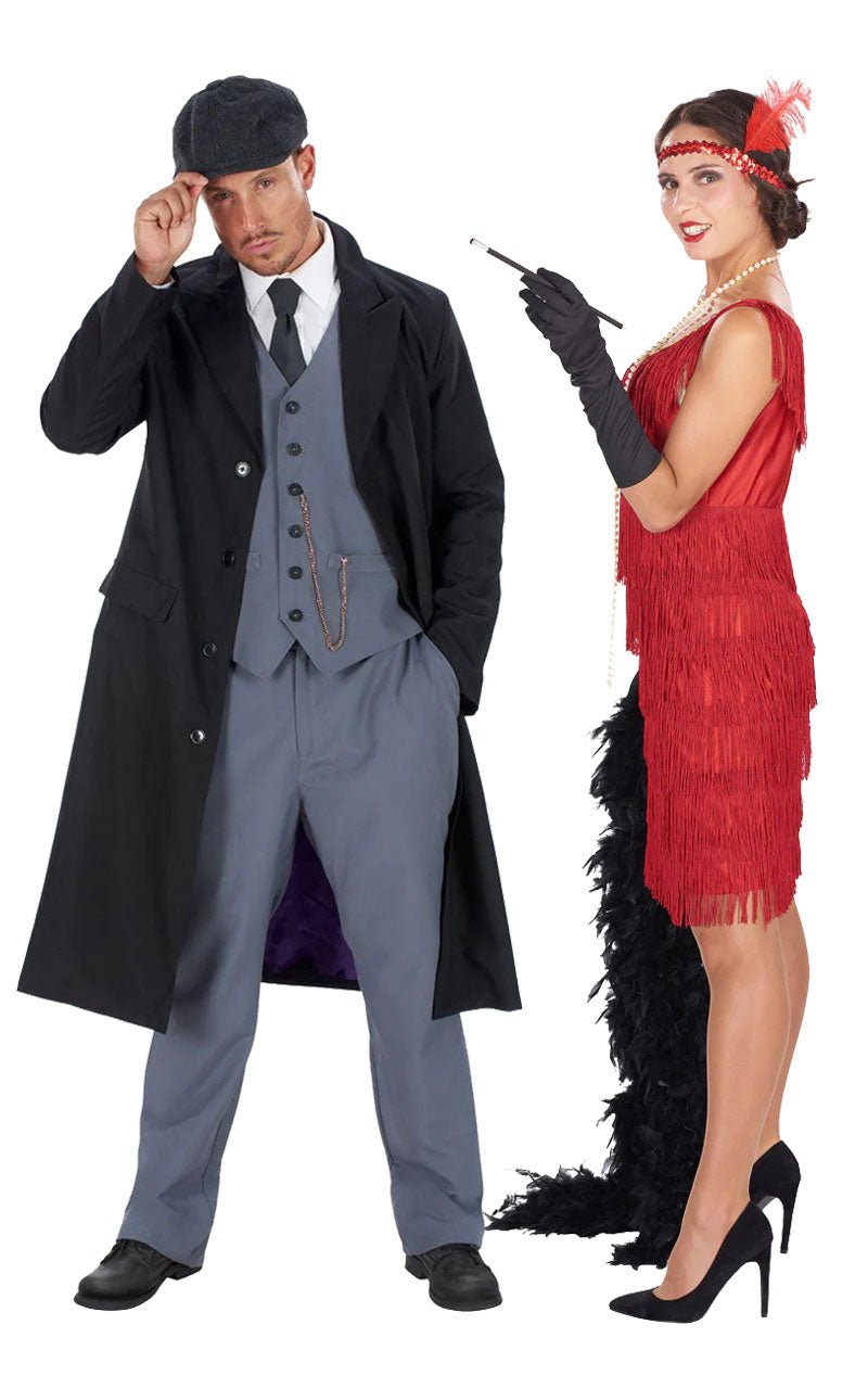 20s Gangster & Red Flapper Couples Costume - Joke.co.uk