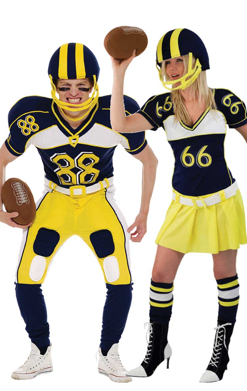 American Footballers Couples Costume - Joke.co.uk