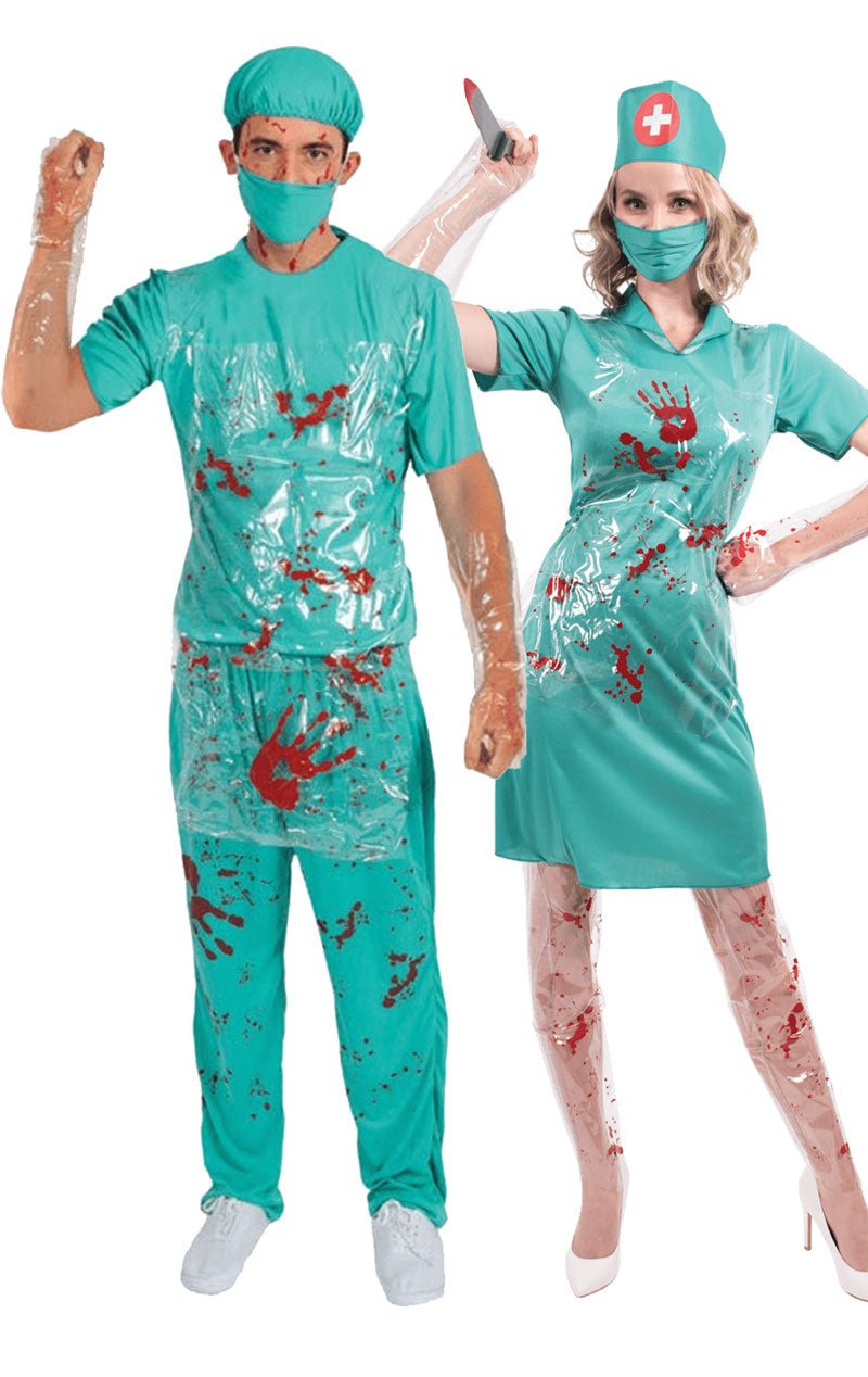 Bloody Nurse & Doctor Couples Costume - Joke.co.uk