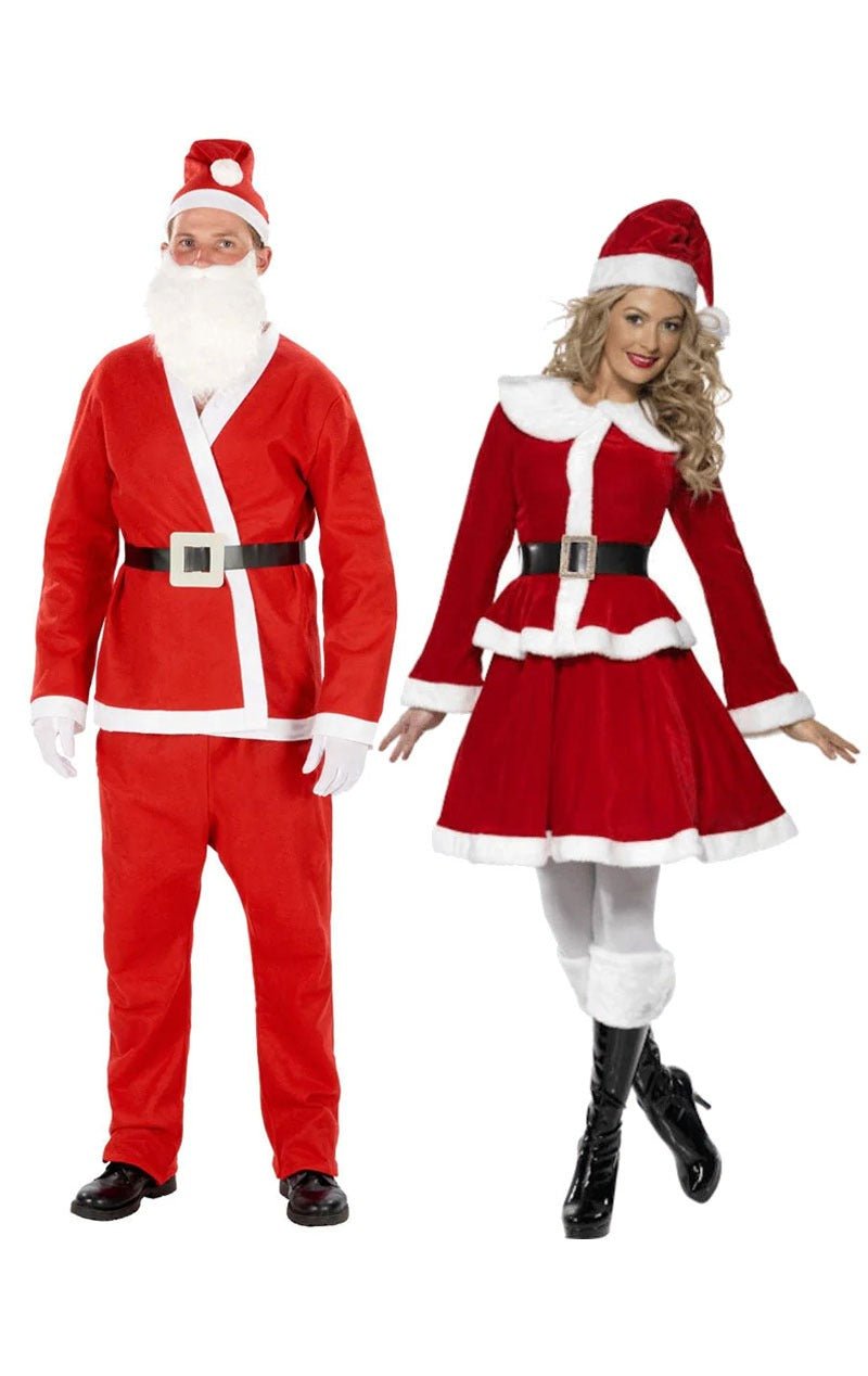 Budget Santa & Miss Claus Couples Costume - Joke.co.uk