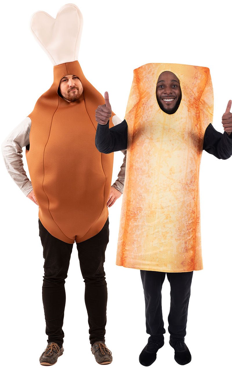 Chicken Drumstick & Chip Couples Costume - Joke.co.uk