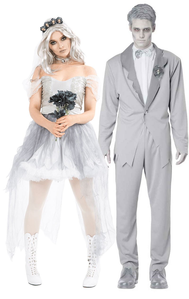 Deadly Bride & Groom Couples Costume - Joke.co.uk