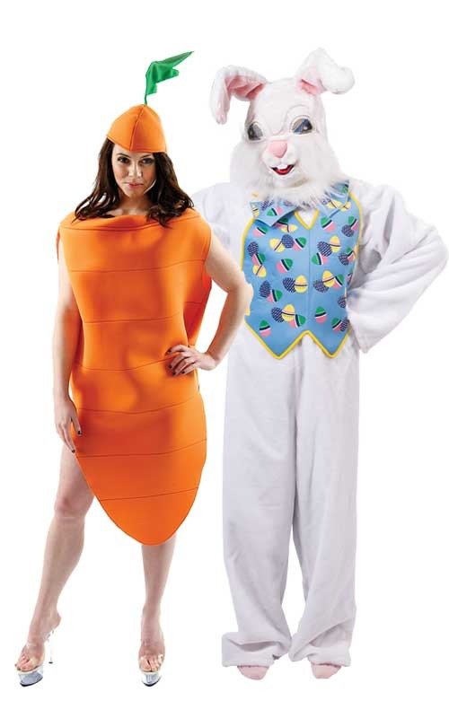 Easter Rabbit & Carrot Couples Costume - Joke.co.uk