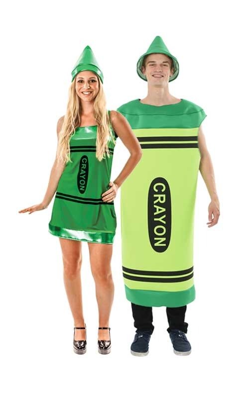 Green Crayons Couples Costume - Joke.co.uk