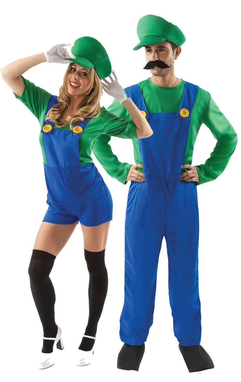 Man & Woman Green Plumber Couples Costume - Joke.co.uk