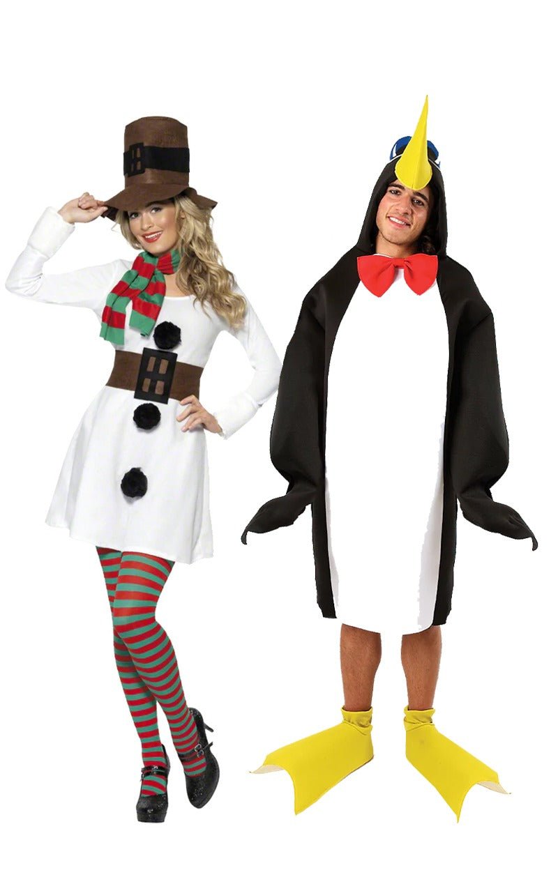 Miss Snowman & Penguin Couples Costume - Joke.co.uk