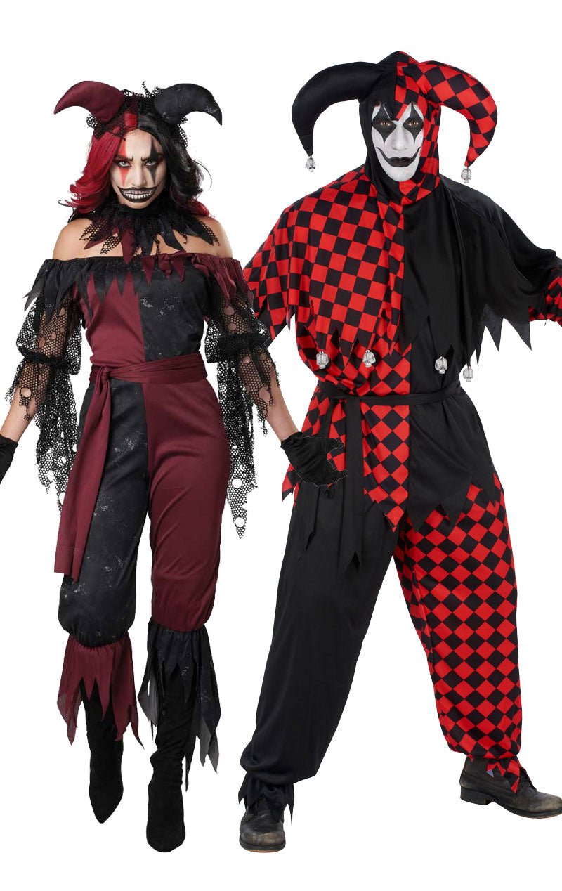 Psycho & Killer Jester Couples Costume - Joke.co.uk