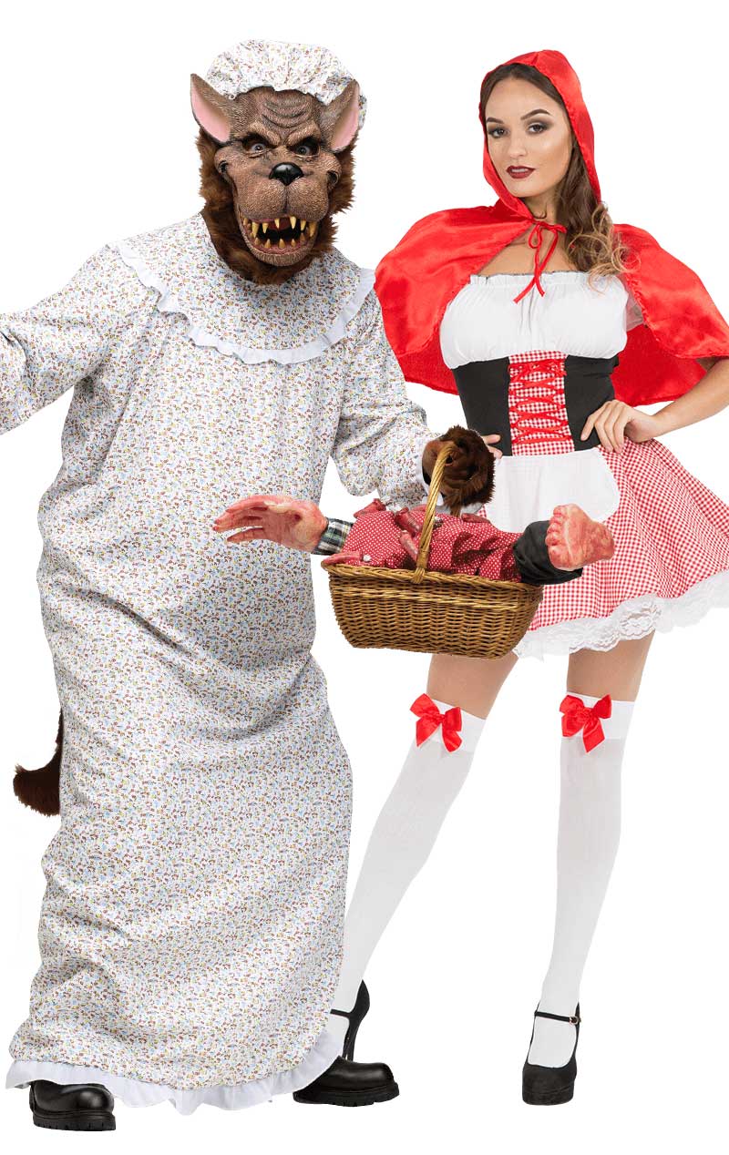 Sexy Red Riding Hood & Bad Wolf Couples Costume - Joke.co.uk