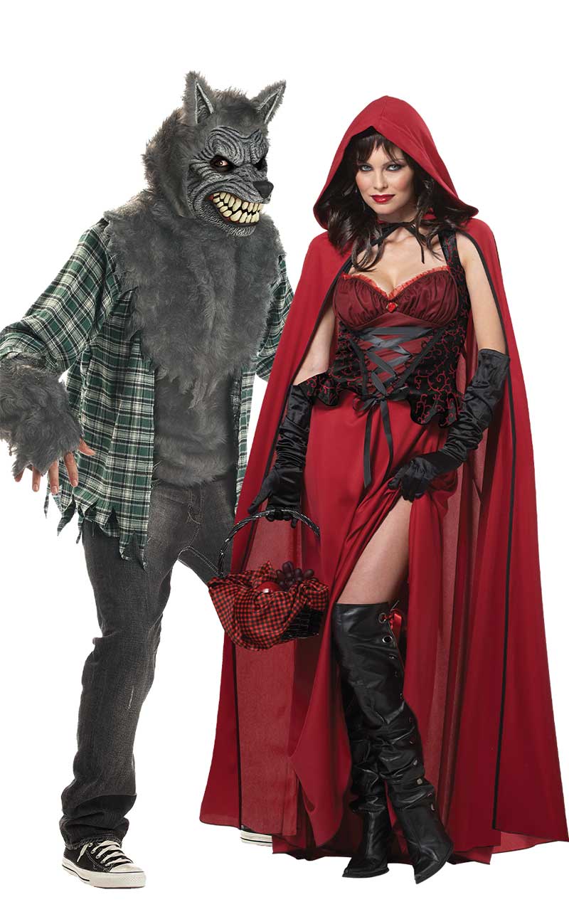 Sexy Red Riding Hood & Wolf Couples Costume - Joke.co.uk