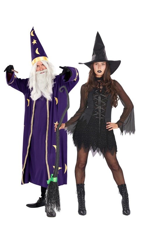 Sorceress of Darkness & Wizard Couples Costume - Joke.co.uk