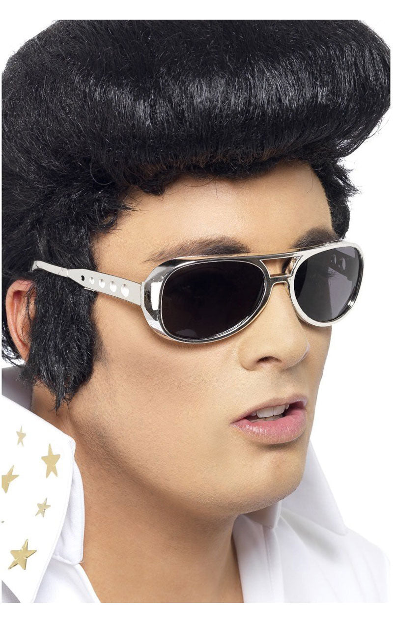 Silver Elvis Glasses Accessory