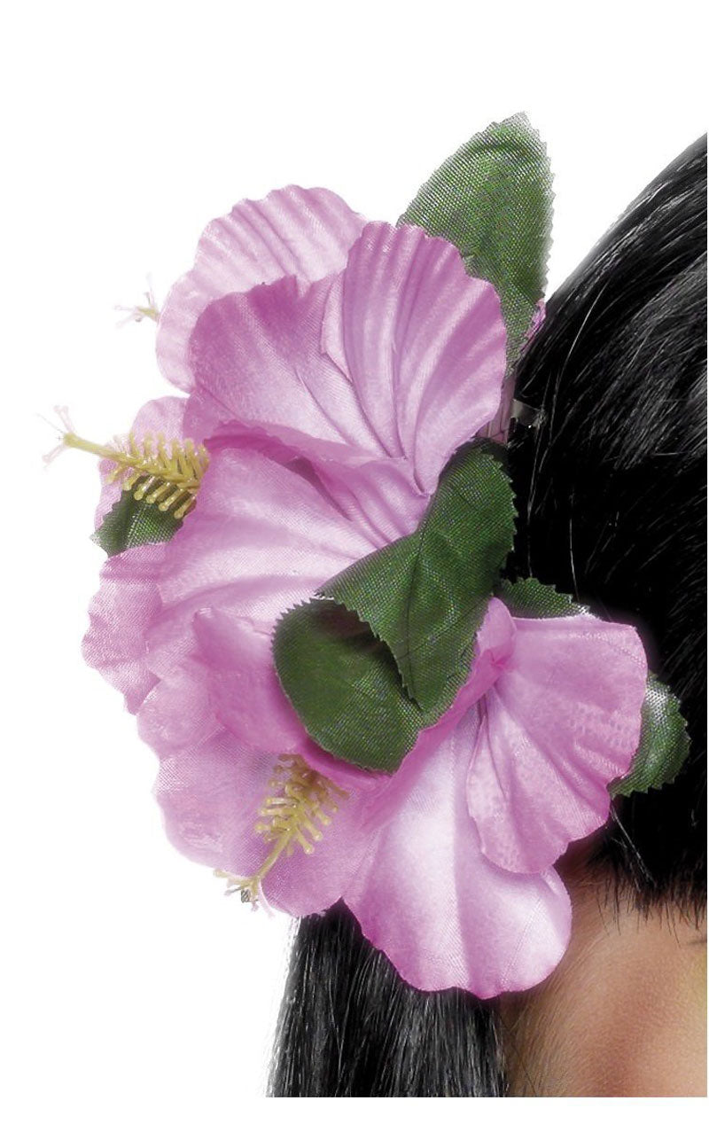Hawaiian Pink Flower Hair Clip Accessory
