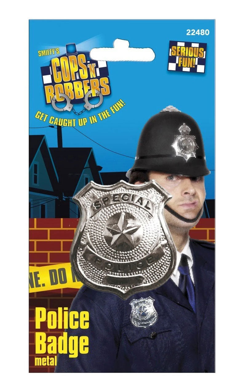 Silver Police Badge Accessory
