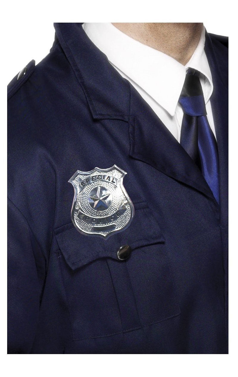 Silver Police Badge Accessory