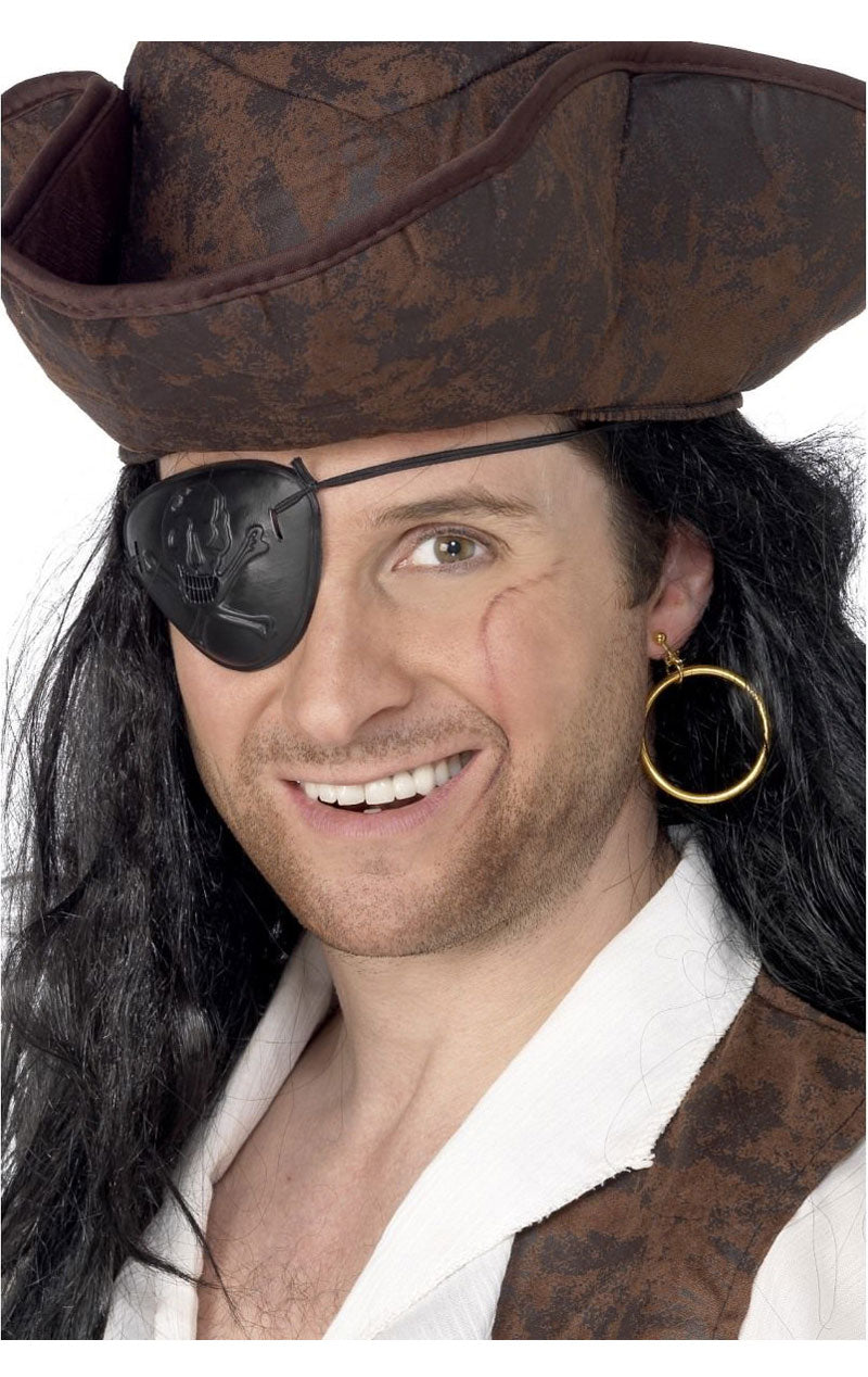Pirate Eye Patch and Earring Set