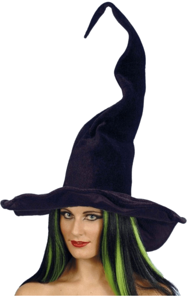 Tall Black Witches Hat Accessory