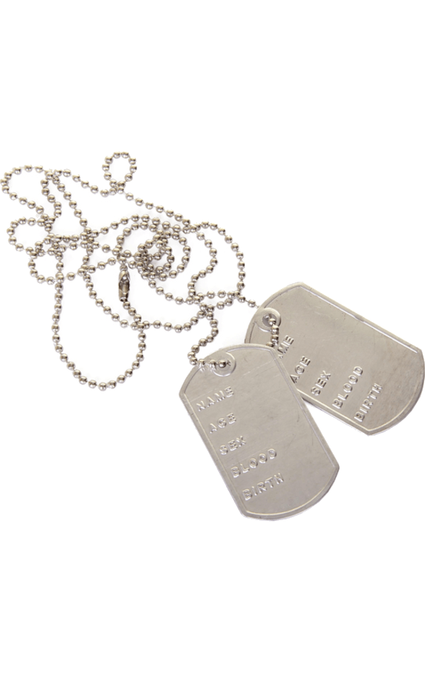 Silver Army Dog Tag Necklace