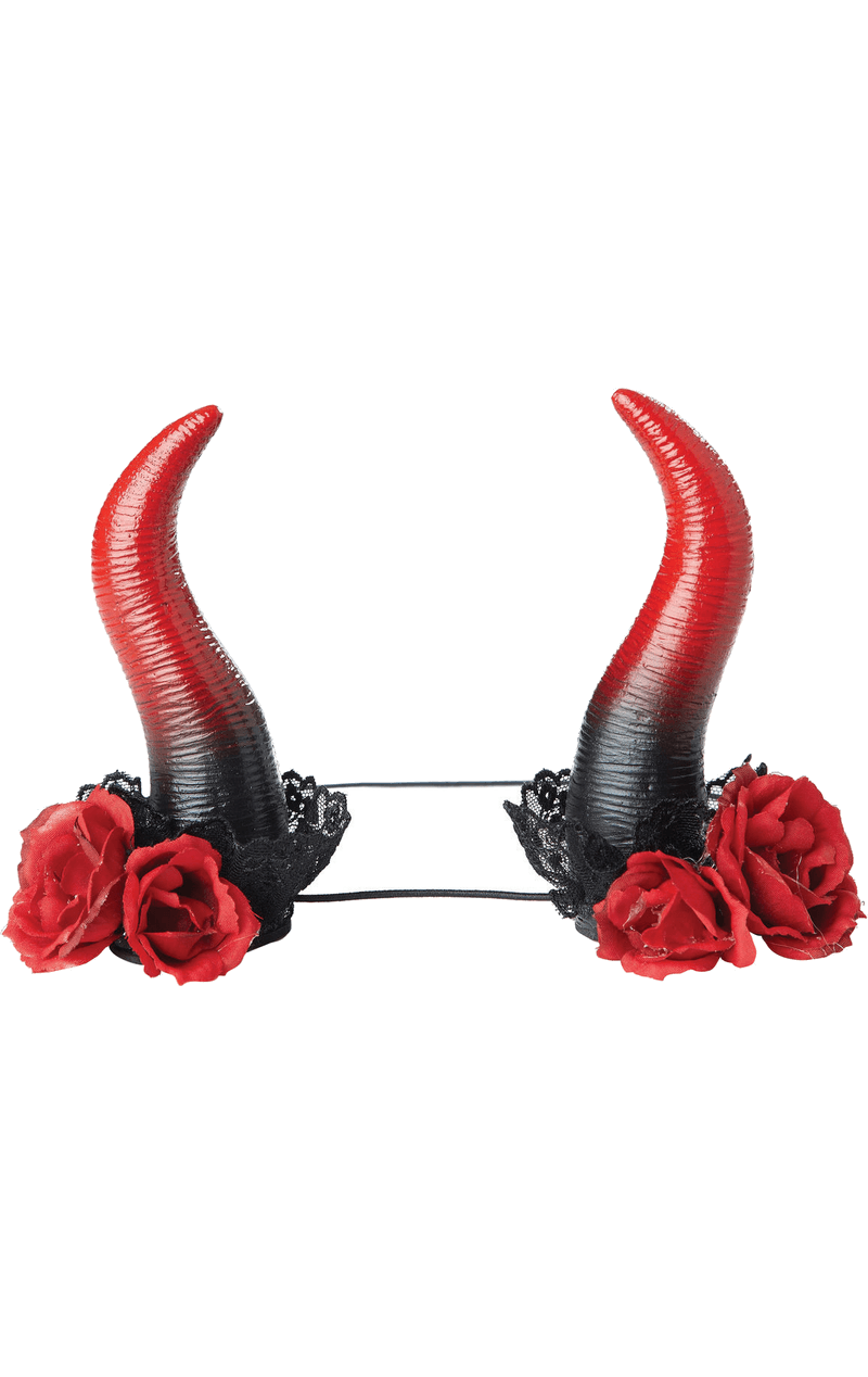 Adult Rose Devil Horns Accessory
