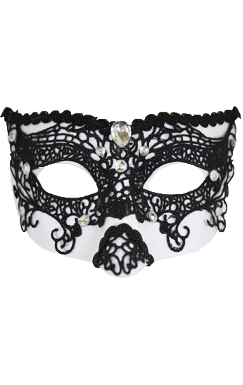 Adult White and Black Delma Facepiece