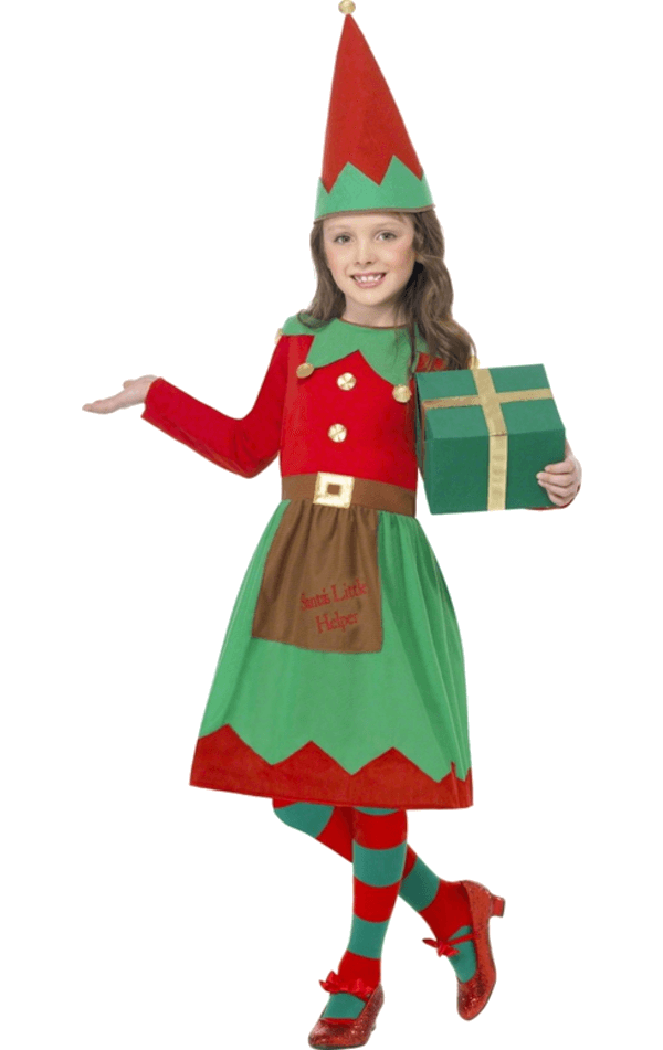 Kids Elf Girl Christmas Costume