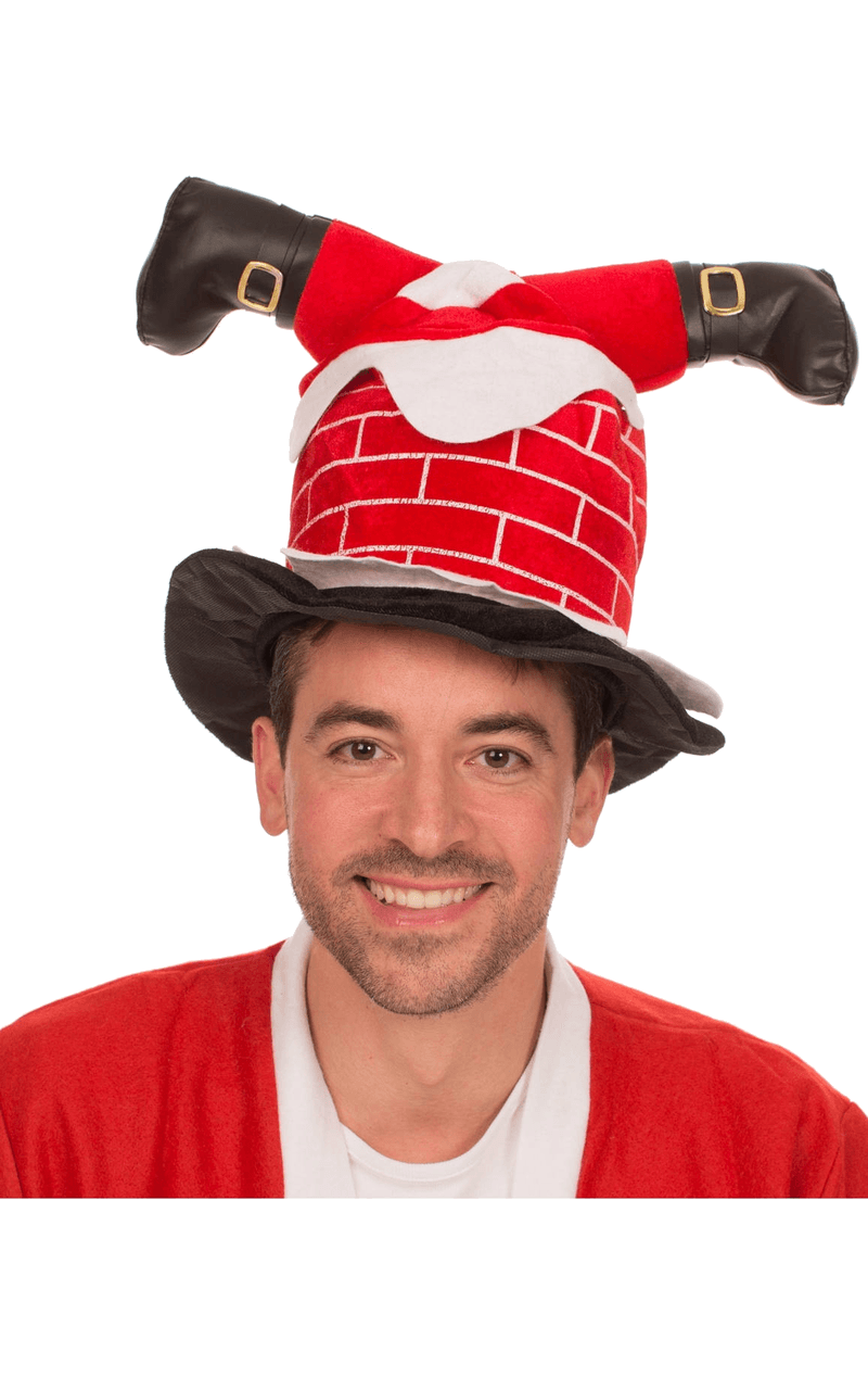 Adult Santa Stuck in Chimney Hat Accessory