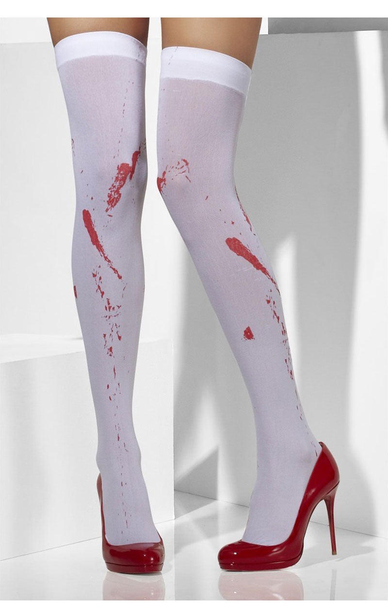 Womens White Blood Stained Stockings
