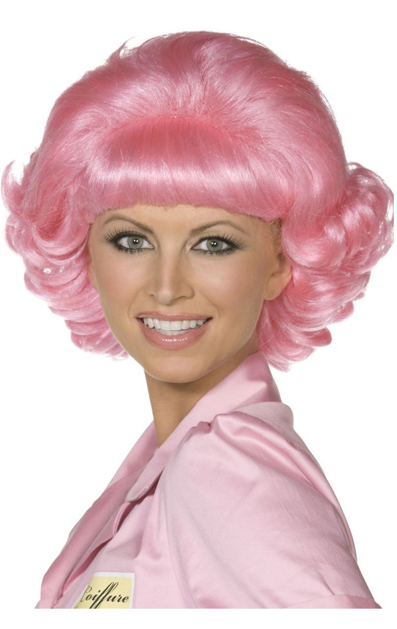 Womens Grease Frenchy Pink Wig