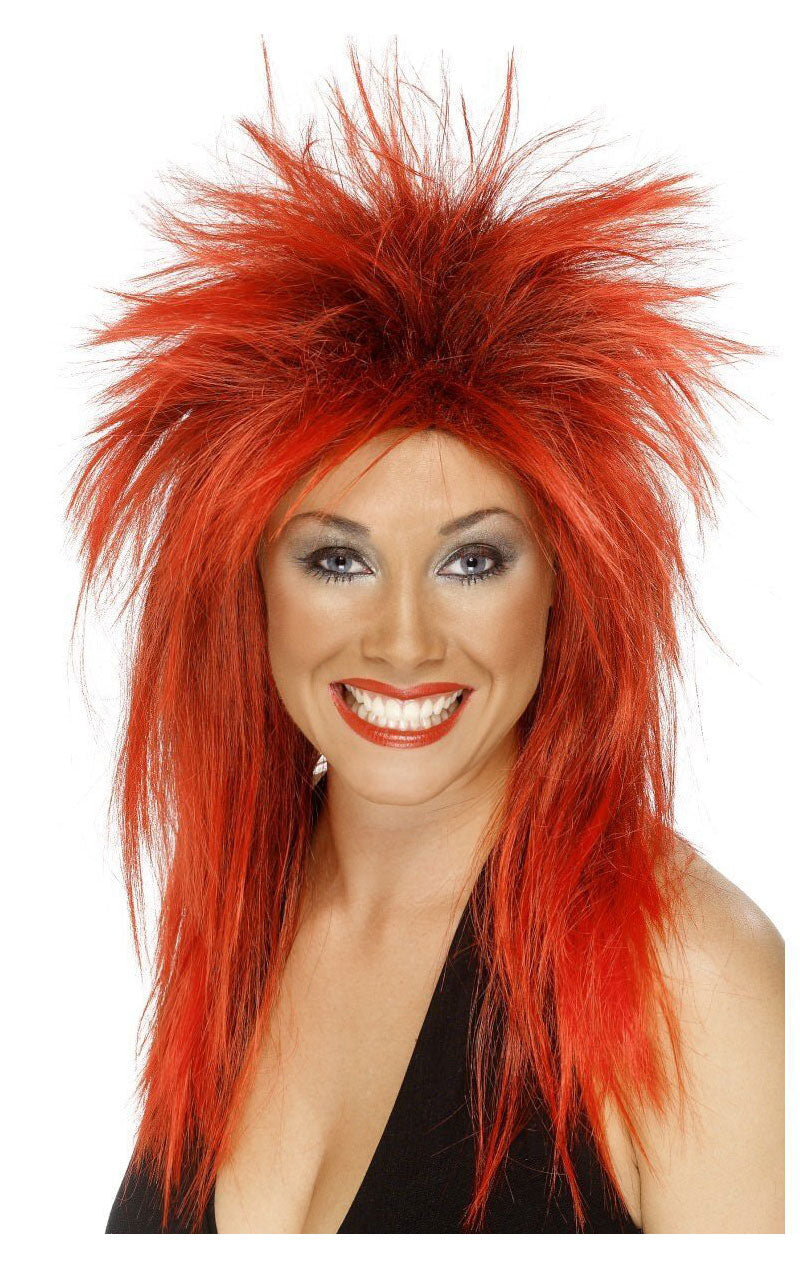 Red and Black Tina Turner Wig