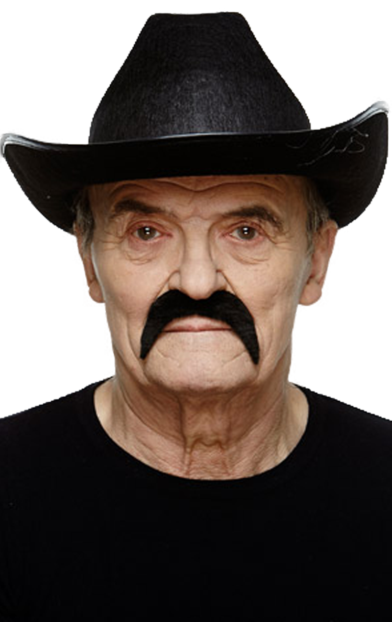 Black Cowboy Moustache