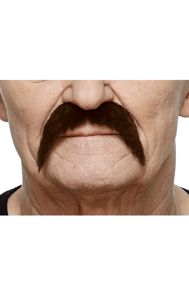 Brown 70s Moustache