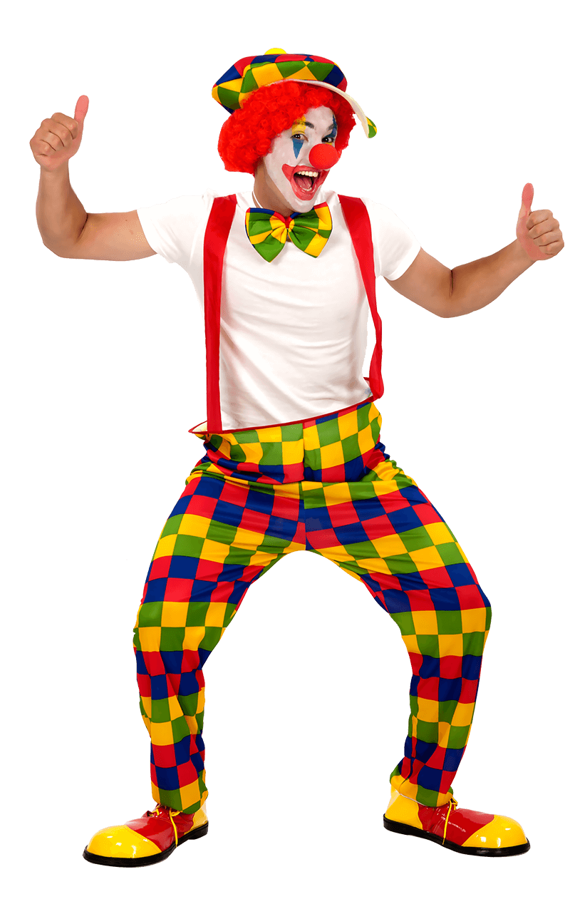 Mens Fun Circus Clown Costume