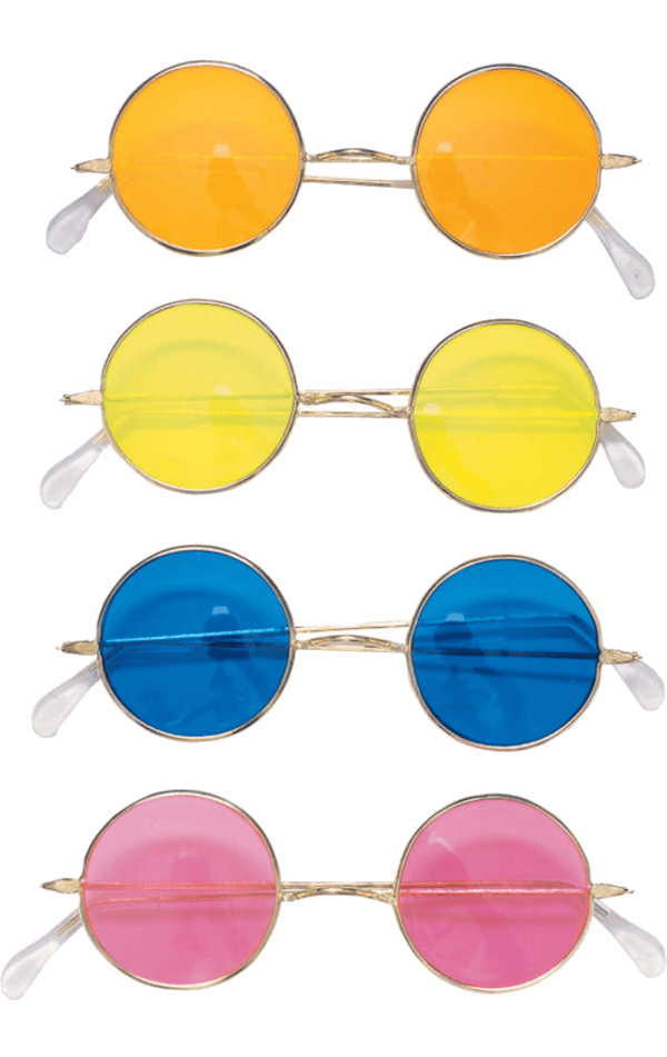 Adult Round Hippie Sunglasses Accessory