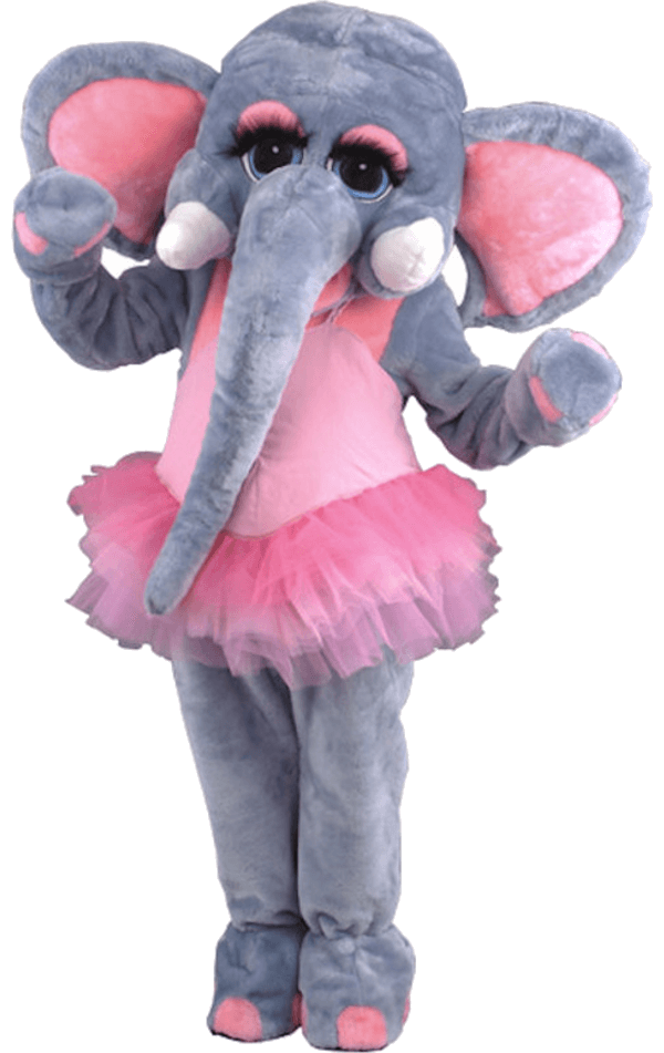 Luxury Ballerina Elephant Mascot Costume