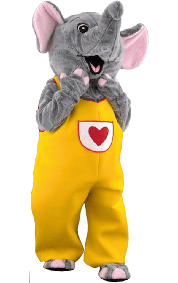 Luxury Smiling Elephant Mascot Costume